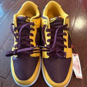 Mustard Yellow and Maroon Dunks